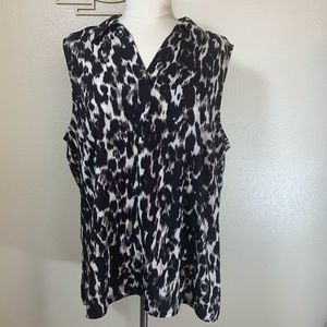 Dana Buchman Leopard Sleeveless Top